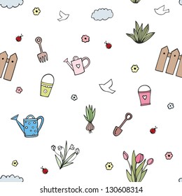 Garden seamless pattern