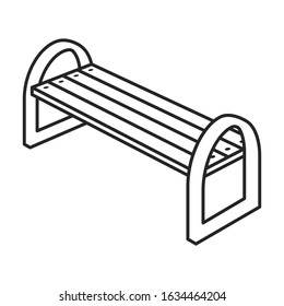 Garden seat vector icon.Outline.line vector icon isolated on white background garden seat .