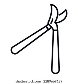 Garden secateur icon outline vector. Shears pruning. Work blade