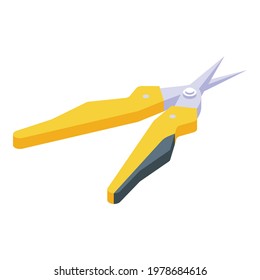 Garden secateurs icon. Isometric of Garden secateurs vector icon for web design isolated on white background