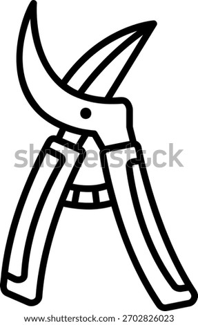 Garden Secateurs Icon: Pruning and Horticulture Tool