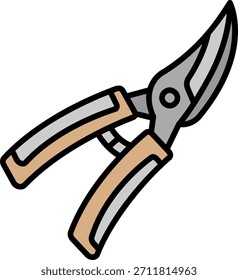 Gartenschere Symbol: Schnittscheren-Vektor