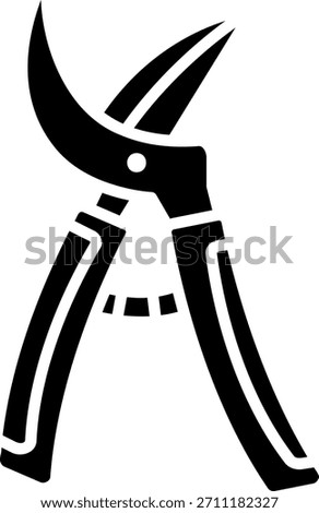 Garden Secateurs Icon, Pruning Shears Symbol