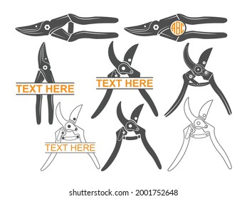Garden Secateurs Symbol, Vektorgrafik einzeln