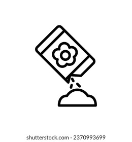 Garden Seed Outline Icon Vector Illustration