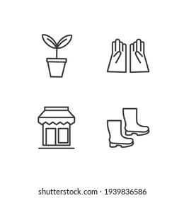 garden set icon, isolated garden set sign icon, vector illustration