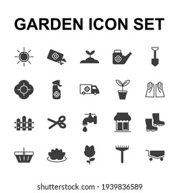 garden set icon, isolated garden set sign icon, vector illustration