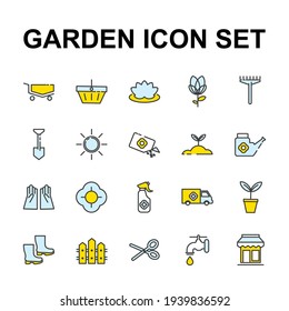 garden set icon, isolated garden set sign icon, vector illustration