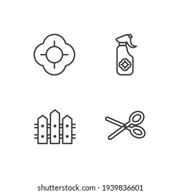 Gartenset-Symbol, einzelne Gartenset-Symbol, Vektorgrafik