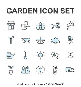 garden set icon, isolated garden set sign icon, vector illustration