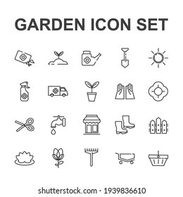 garden set icon, isolated garden set sign icon, vector illustration