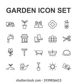 garden set icon, isolated garden set sign icon, vector illustration