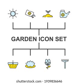 garden set icon, isolated garden set sign icon, vector illustration