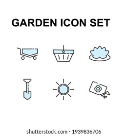 garden set icon, isolated garden set sign icon, vector illustration