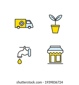 garden set icon, isolated garden set sign icon, vector illustration