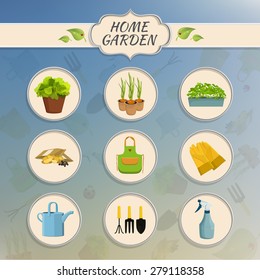 Garden set icons