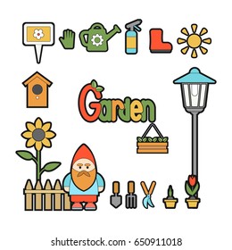 Garden set icons