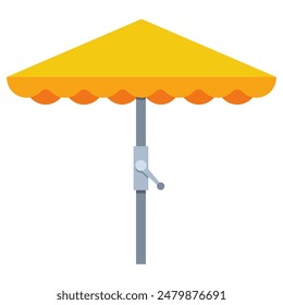 Garden shade umbrella vector cartoon illustration isolated on a white background.