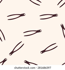 garden shears , cartoon seamless pattern background