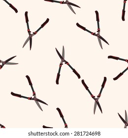 garden shears , cartoon seamless pattern background