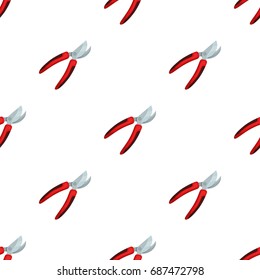 Garden shears for hacking shrubs. Scissors for branches and sticks.Farm and gardening single icon in cartoon style vector symbol stock illustration.