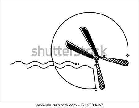 Garden Shears Icon, Hedge, Farm, Pruning Shears Vector Art Illustration