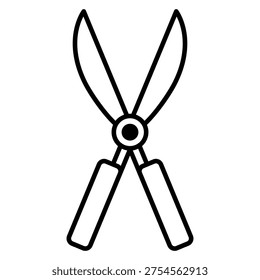 Garden shears icon logo for plant pruning gardening landscaping trimming and yard maintenance design