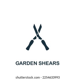 Garden shears icon. Monochrome simple sign from agriculture collection. Garden shears icon for logo, templates, web design and infographics.