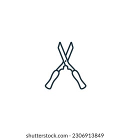 Garden shears icon. Monochrome simple sign from agriculture collection. Garden shears icon for logo, templates, web design and infographics.