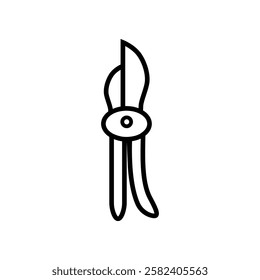 Garden shears icon vector. Garden tool illustration sign. Tool symbol or logo.