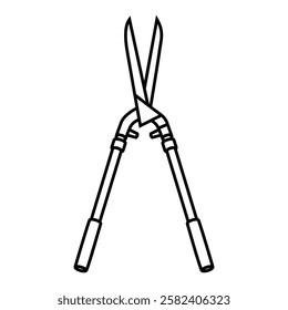 Garden shears icon vector. Garden tool illustration sign. Tool symbol or logo.