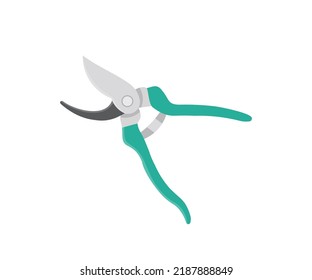 Gartenscheren für die Beschneidung von Ästen, Blumen und Büschen Logo Design. Secateurs glyph, Saisongarten arbeiten. Frühlingsbeschnittenes Vektordesign und Illustration.
