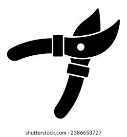 Garden shears solid icon, Garden and gardening concept, Secateurs sign on white background, gardening scissors icon in glyph style for mobile concept and web design. Vector graphics