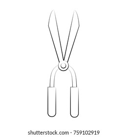 Garden shears tool icon vector illustration graphic design