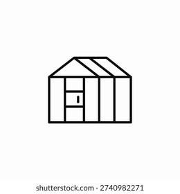 garden shed icon sign vector
