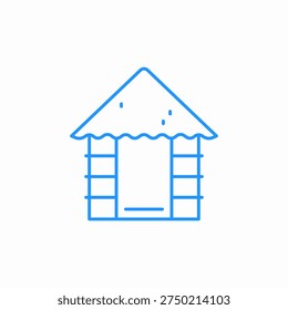 garden shed icon sign vector