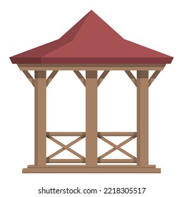 Garden shelter icon cartoon vector. Pergola house. Park architecture