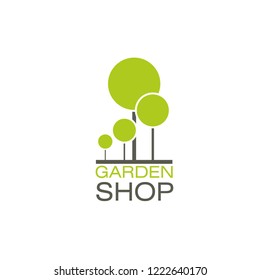Garden shop. Template for logo