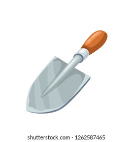 Garden shovel icon, cartoon style. Illustration of Garden tools.