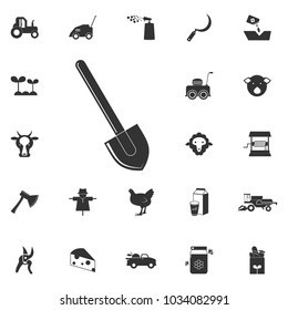 garden shovel icon. Element of farming and garden icons. Premium quality graphic design icon. Signs, outline symbols collection icon for websites, web design, mobile app on white background