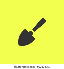 Garden shovel icon flat. 