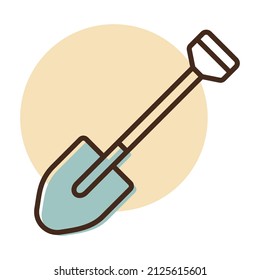 Icono vector aislado de pala de jardín. Símbolo gráfico para agricultura, jardín y plantas sitio web y diseño de aplicaciones, logotipo, aplicación, interfaz de usuario