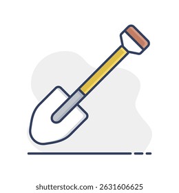 Icono de Vector aislado de pala de jardín. Símbolo de gráfico para la agricultura, jardín y plantas Sitio web y diseño de App, logotipo, App, UI