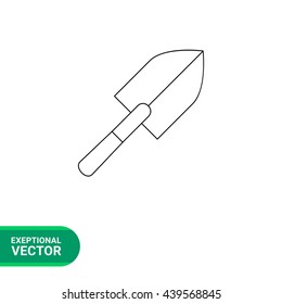Garden Shovel Line Icon 1