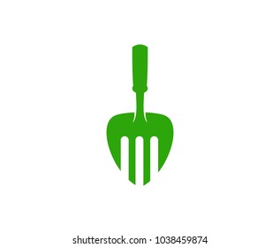 Garden shovel logo