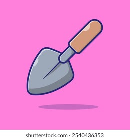 Gartenschaufel oder Mini-Schaufel, Vektorgrafik, Symbol einzeln, Gartensymbol, Landwirtschaftliche Symbolgrafik 