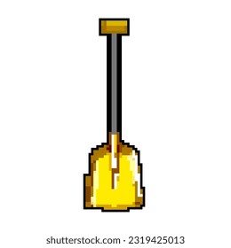 garden shovel tool game pixel art retro vector. bit garden shovel tool. old vintage illustration