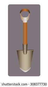 Garden shovel. Vector