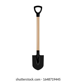 Garden shovel, vector graphics, illustration