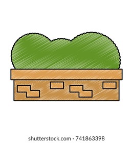garden shrub construction icon
